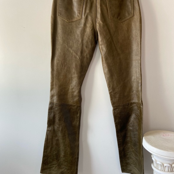 Wilson’s Leather Maxima Green Leather Pants - Picture 3 of 8